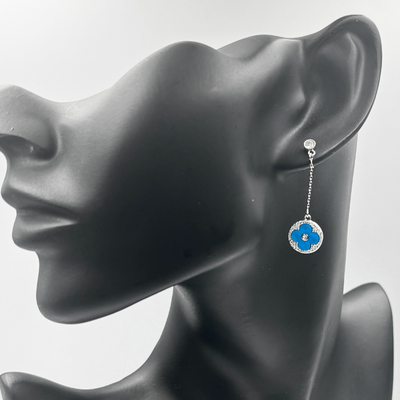 حلق الوردة فضي او ذهبي