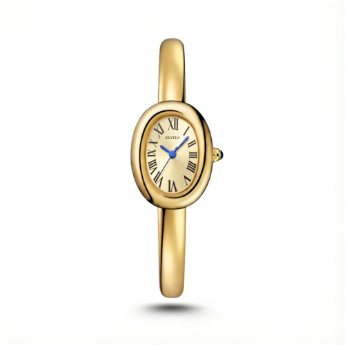 ساعة الاسوارة كاتر استيل ذهبي مينا ذهبي 1160-02