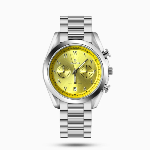 ساعة رجالية ستيل بالون الاصفر VLA-2123