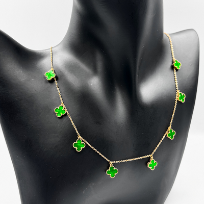 سلسال الوردة ذهبي مع اخضر