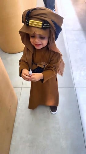 ثوب شتوي اطفال لون جملي