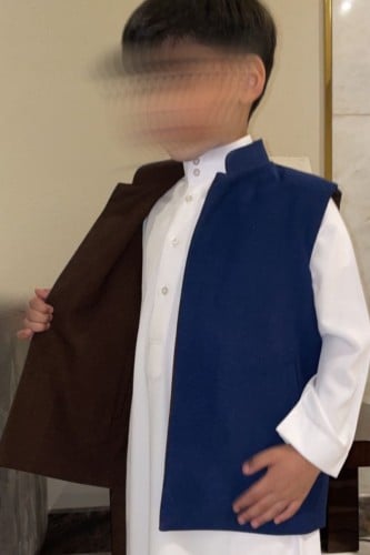 سديري شتوي ولادي دبل فيس ينلبس جهتين لون عنابي مع...