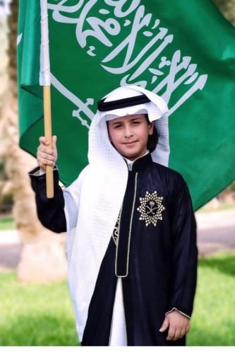 دقله اطفال ولادي مطرز بالاسم -اسود