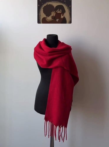 شال شتوي مطرز بالاسم