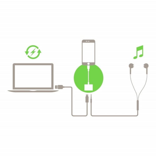 وصلة سماعة و شاحن للايفون من شركة belkin