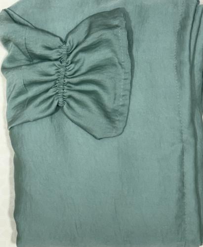 شرشف مرد حرير مغسول الطول من الكتف 165cm اللون اخض...