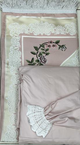 طقم سجاده مع شرشف كلوش قطن باكستاني زبده الطول 155...