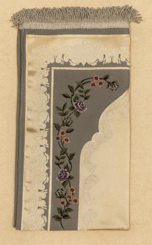 سجادة مبطنه 1 cm اللون رمادي