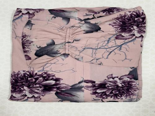 شرشف بناتي قطن سحاب مخفي باللون لحمي فاتح الكم فرن...