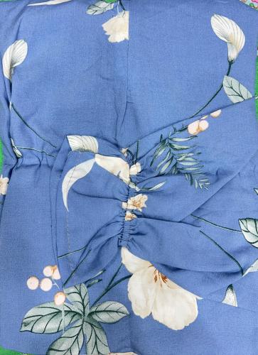 شرشف سحاب باللون ازرق جنزي الكم فرنسي الطول من الك...