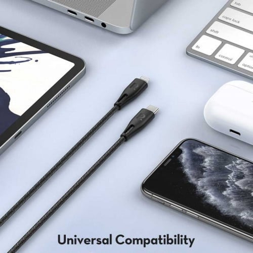 كيبل ايفون PD الشحن السريع Lightning to USB-C قماش...