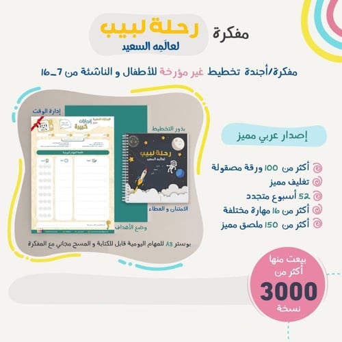 مفكرة رحلة لبيب لعالمه السعيد