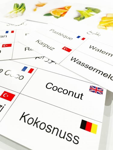 البطاقات الضمنية -الفواكه والخضار