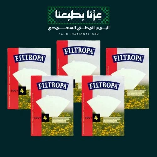 بكج اليوم الوطني , 5 علب فلاتر فلتروبا مقاس 4 كوب