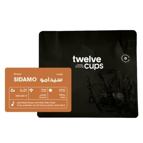 محمصة 12 كبز - أثيوبيا سيدامو , مجففة 250g