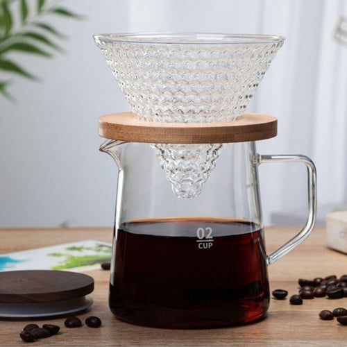 سيرفر قهوة V60 زجاجي - مقاس 02