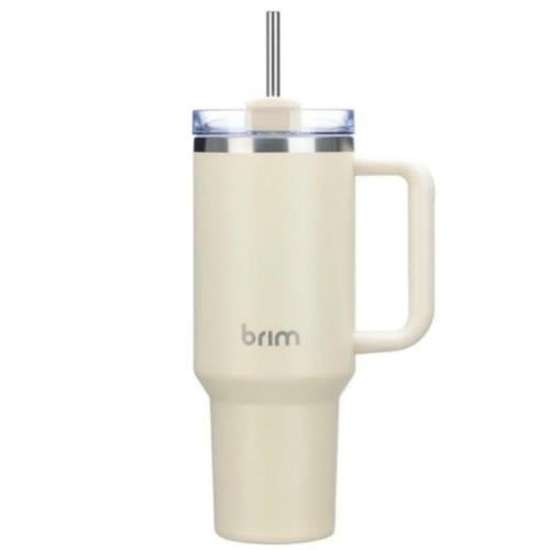كوب الرحلات من بريم 40 أونص, آيفوري | brim Ivory T...