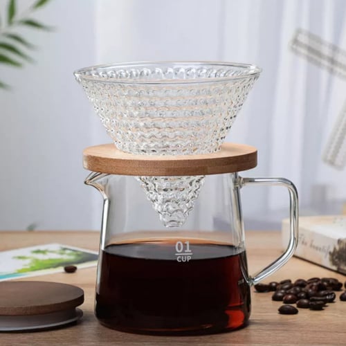 سيرفر قهوة V60 زجاجي - مقاس 01