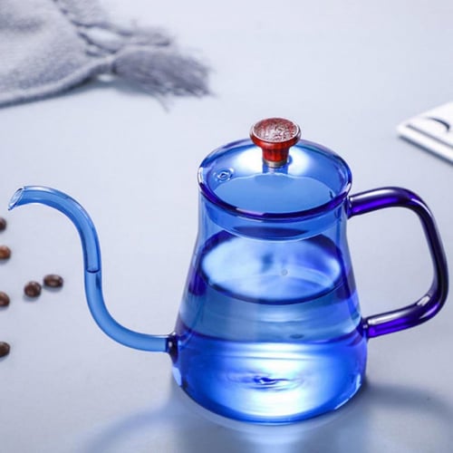 ابريق ترشيح زجاجي 600 مل , أزرق | PourOver Coffee...