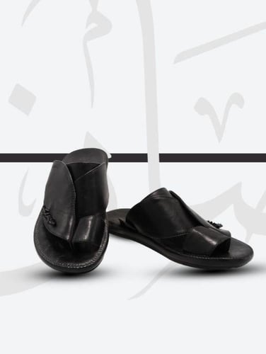 نعال شرقي كلاسيك اسود - بني