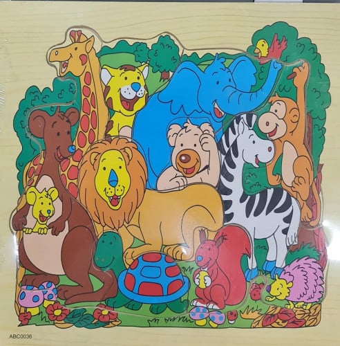 تركيبات خشبية للأطفال - حيوانات الغابات