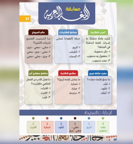 مسابقة اللغة العربية