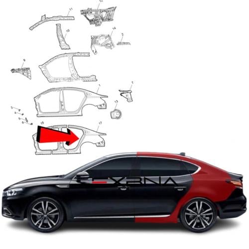 رفرف ام جي 6 خلفي يسار MG6