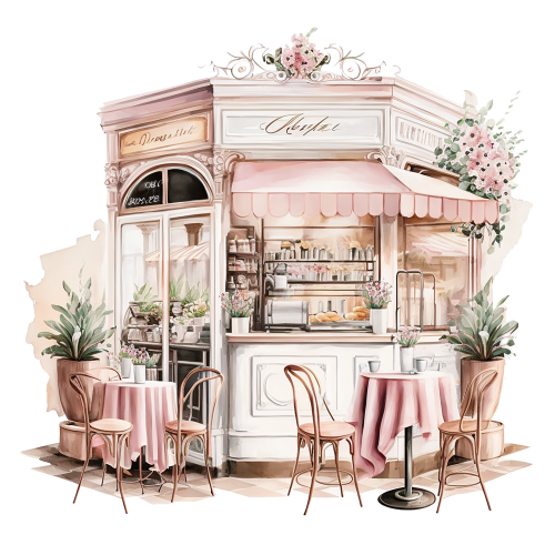 ملصقات المقاهي الفرنسية