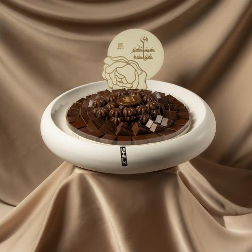 White Ceramic Uncovered Chocolate Tray - صينية سير...
