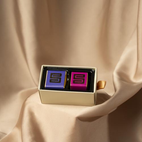Beige Giveaways Box - 2 Pcs Chocolate - توزيعات بي...