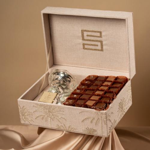 Uncovered Chocolate Box With Crystal Incense Burne...
