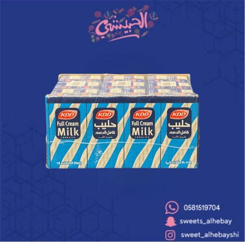 حليب كي دي دي ساده (18 × 180 مل)