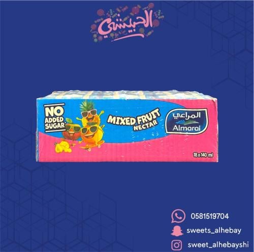 عصير المراعي فواكة مشكلة بدون سكر مضاف ( 18×140 مل...