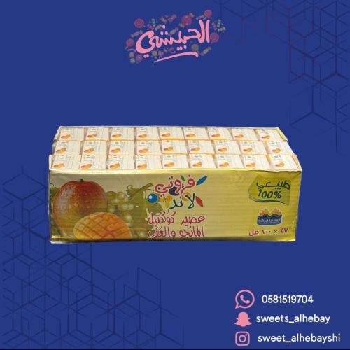 عصير فروتي لاند مانجو وعنب (27×200 مل )