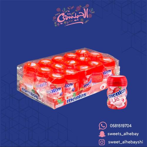 علك منتوس بنكهة الفراولة ( 15حبة )