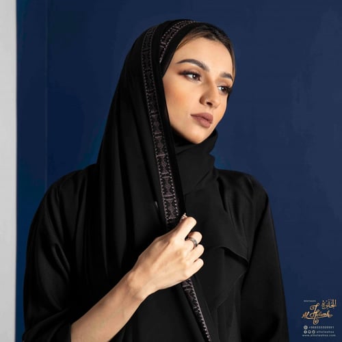 شيلة سدو ملكة 2م70xسم تطريز رصاصي