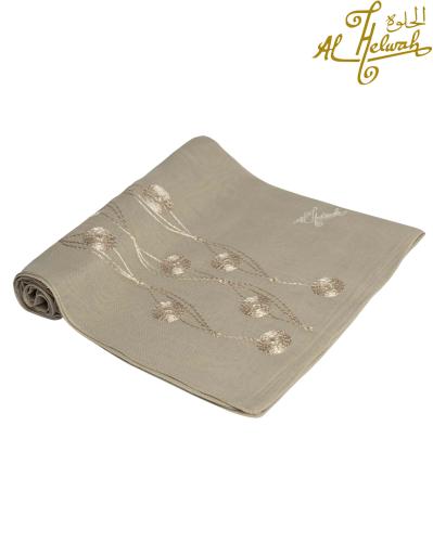 شيلة/طرحة بوال ياباني مطرزة جنب مفرد 2م55xسم