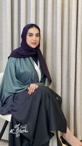 عباءة مفتوج كريب مموج