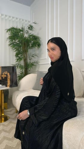 عباية مفتوحة خامة فسكوس مموج