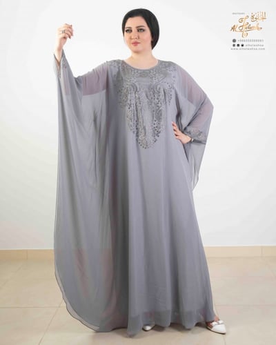 جلابية كرستال سواروفسكي موديل فراشة فري سايز