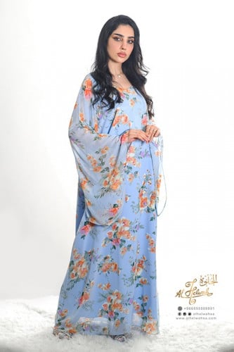 جلابية شيفون مشجر
