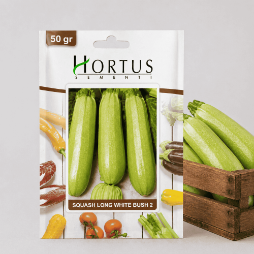 Long White Bush Zucchini Seeds