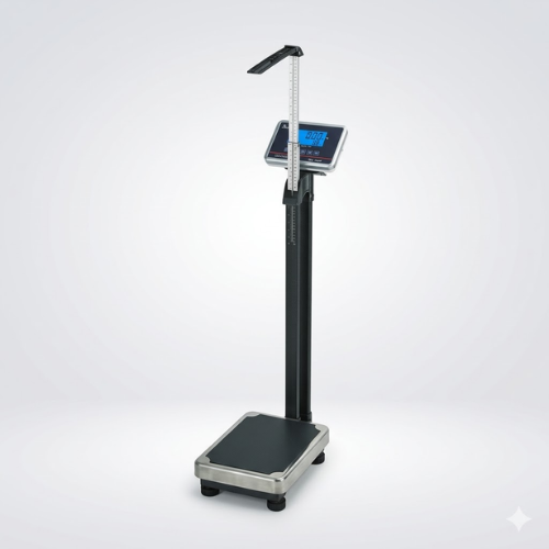 ميزان مع مقياس الطول الكتروني