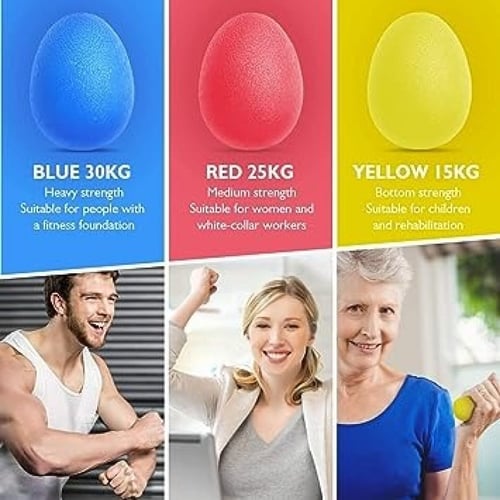 طقم كرات السيليكون بيضاوي لتدريب اليد