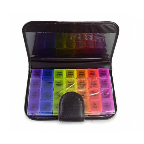 سباكير علب لتنظيم الادوية 7 الوان اسبوعية في حقيبة...