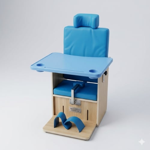 كرسي جلوس خشبي للأطفال متحرك