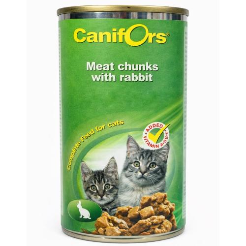كانيفورس طعام رطب للقطط بقطع لحم الأرنب 410 غرام