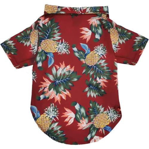 ملابس هاواي للقطط والكلاب الصغيرة أحمر