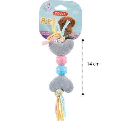 زولكس لعبة على شكل عظام رمادي للجراء