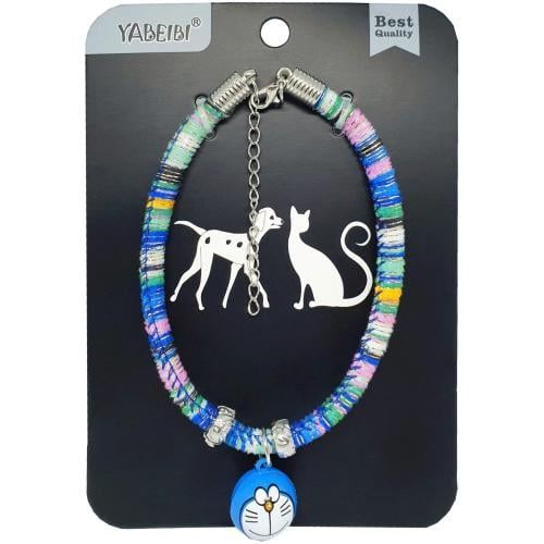 طوق مع جرس للقطط أزرق وألوان متعددة